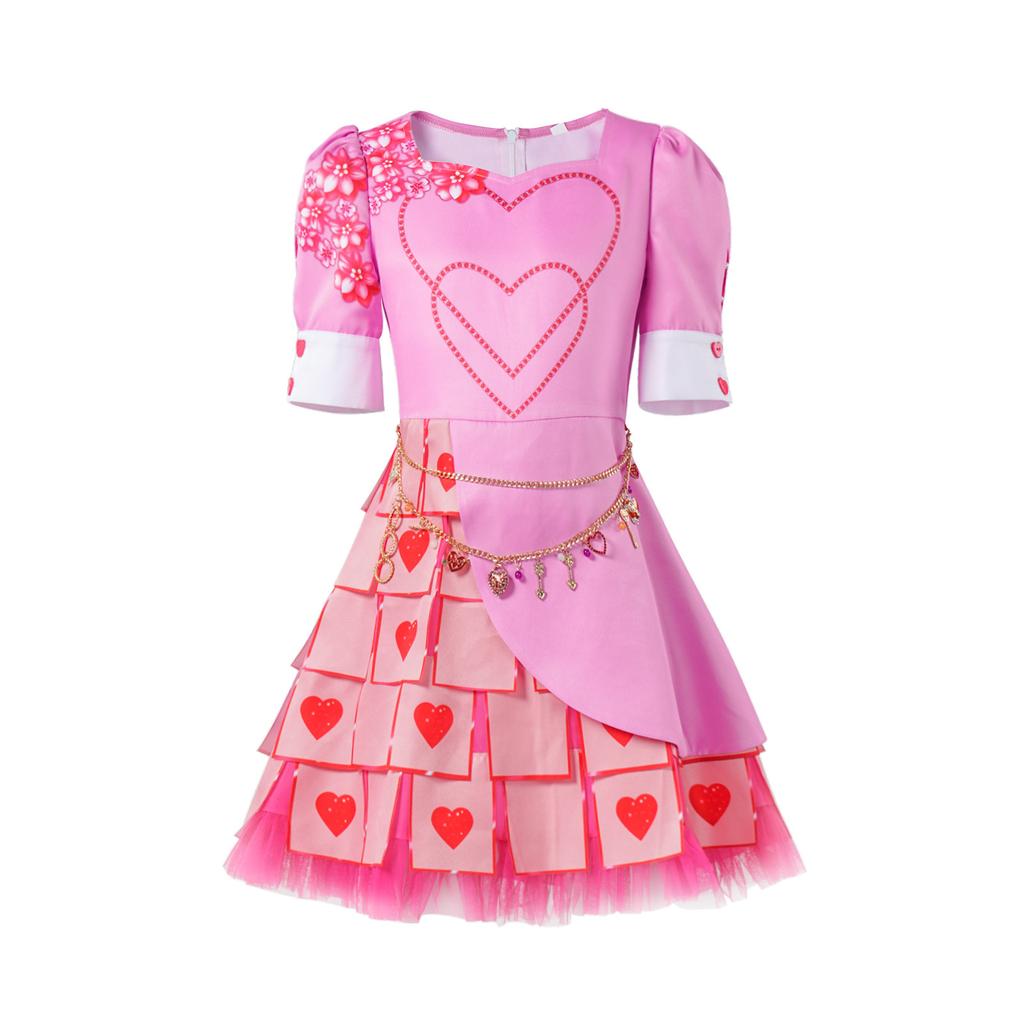 Хэллоуин Красный Косплей Костюм Наследники Дочь Королевы Червей Красный Комплект Униформы Восстание Красной Принцессы Полные Наряды