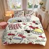 3pcs Dessert Design Hello Kitty Quilt Set Cartoon Themed Bed Quilt Set Lovely Character Bedroom Decor Bed Quilt Set Four Seasons (1 Cover + 2Pill