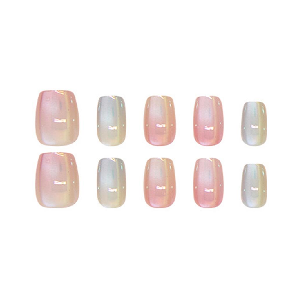 Gradients Cat Eyes Press on Nails Lightweight and Easy to Stick Fake Nail for Hot Girl Dress Matching