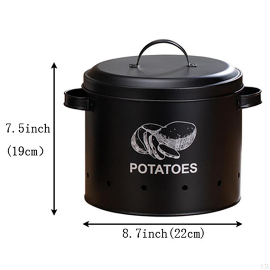 Фермерский кухонный контейнер для хранения овощей, жестяная банка, удобный в использовании с крышкой