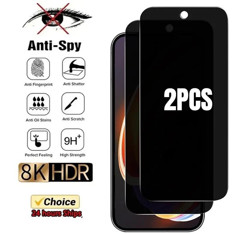 Полностью закаленное стекло с черной кромкой для Google Pixel 7a 7 6a 6 HD Clear Защитная пленка для экрана телефона для Google Pixel 10 Антишпионское стекло с защитой конфиденциальности