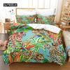 Комплект постельного белья с изображением тропического леса и леопарда, комплект пододеяльников, постельное белье с 3D-принтом, комплект постельного белья размера «queen size», модный дизайн