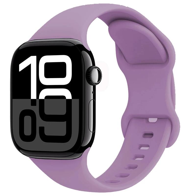 Силиконовый ремешок для Apple Watch Band 45мм 41мм 44мм 40мм 49мм Серия 10 46мм 42мм Браслет для iWatch Ultra 9 8 7 6 5 4 SE2 Ремешок