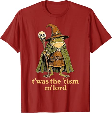 TWAS The Tism M Lord Frog Футболка Awareness Autism Twas The Tism MLord Frog Волшебник Tism Саркастическая Шутка Эстетичное Высказывание Футболка