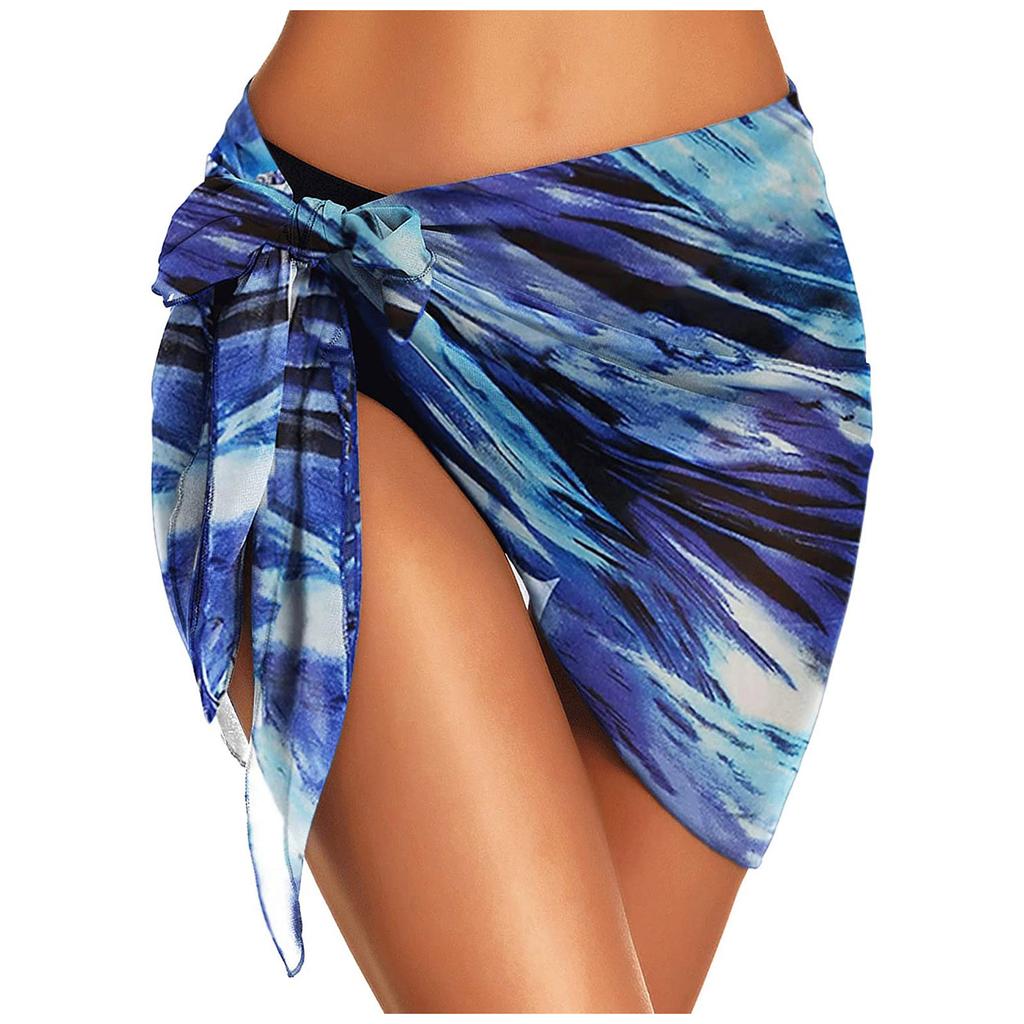 Women's Sarong Beach Wrap Skirt Transparent Bikini Wrap Cover Up Swimsuit