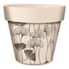 Les Trésors De Lily [R6623] - Black Beige 'Ginkgo Biloba' Bamboo Planter - 95x84 Mm