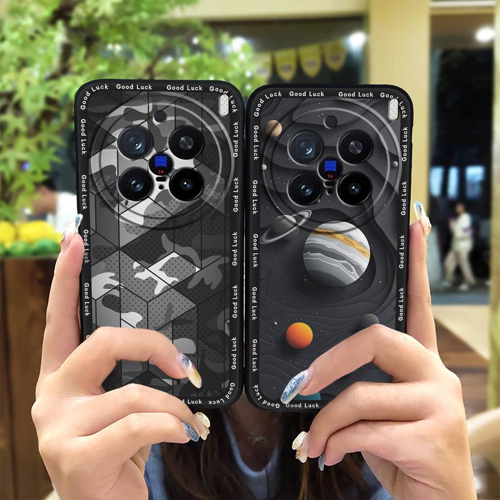 Задняя крышка водонепроницаемый чехол для телефона VIVO X200 Pro полный защитный чехол милый модный дизайн антипылевой прочный TPU