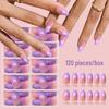 120 Съемные накладные ногти градиентного цвета - Готовые, Носимые, Типсы для накладных ногтей