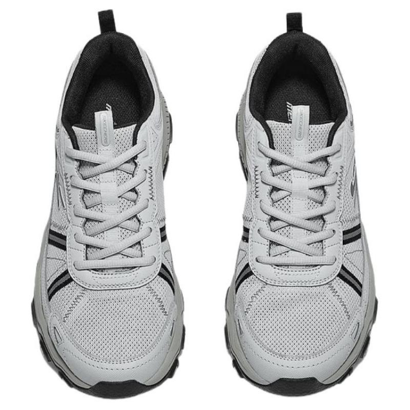Skechers Мужские уличные удобные прочные весенне-летние высокие низкие походные ботинки Серый Черный 237830-GYBK