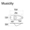 Musiclily Pro 10mm Steel Ship-Shaped Jack Plate for Stratocaster Electric Guitars, Nickel