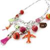 [I9956] - Designer Necklace 'Vahiné' Orange Pink