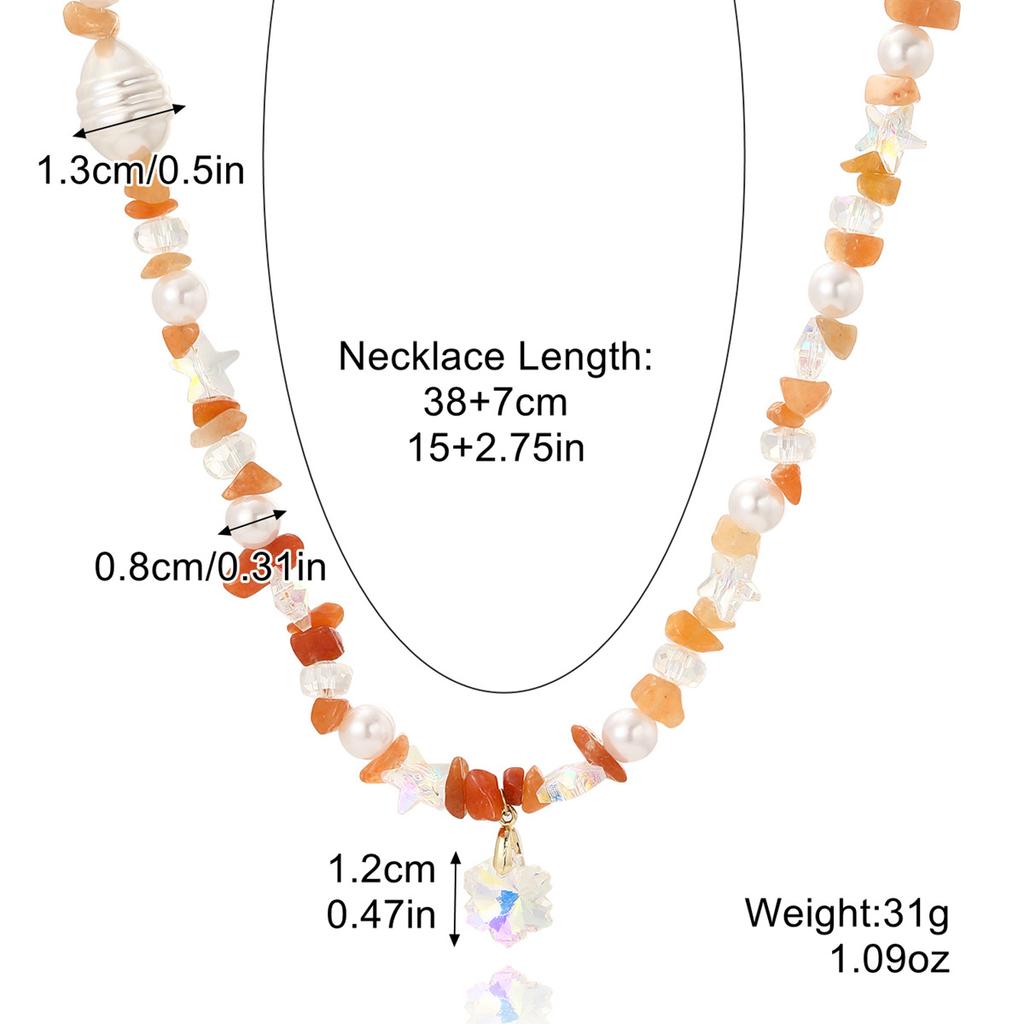 Богемное разноцветное ожерелье из гальки для женщин, INS, дизайн с натуральными камнями, летняя нишевая мода, красивое, элегантное, повседневное шейное украшение для нее