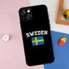 Чехол для телефона со шведским флагом для iPhone 16 Pro Max 11 12 13 14 15 Pro Max Mini 16e 15 16 Plus XR Защитный корпус