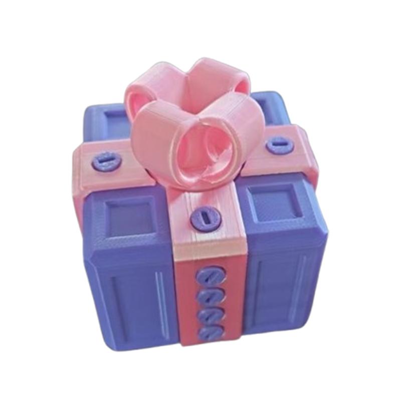 Напечатанная на 3D раздражающая подарочная коробка с винтами Разборная коробка, чтобы получить подарок Головоломка из коробки Игрушка Сюрприз Смешной розыгрыш Рождественская подарочная коробка