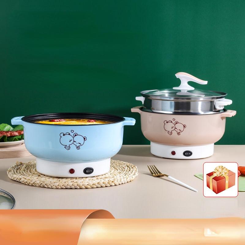 Многофункциональная электрическая сковорода для жарки на пару, маленькая электрическая плита, встроенная электрическая плита, мини-электрическая рисоварка, бытовая