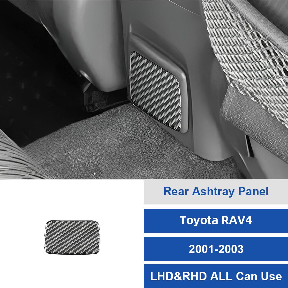 For Toyota RAV4 2001-2002-2003 Carbon Fiber Car Rear Ashtray Panel Sticker Trim Film Accessories