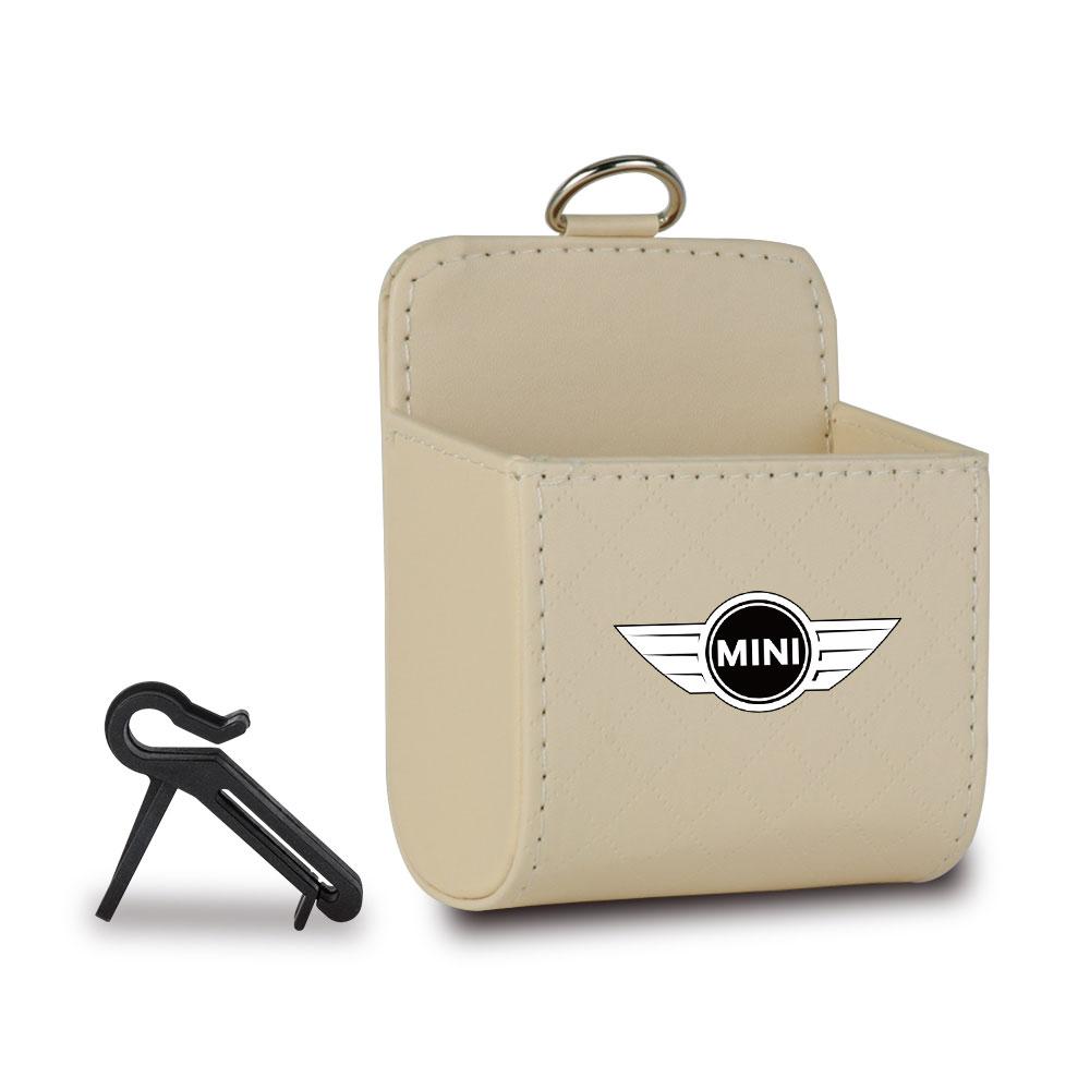 Car Logo Air Outlet Storage Box Case Organizer Auto Interior Accessories For MINI Cooper JCW WORKS R55 R56 F55 F56 R57 R58 R59 qclyn77