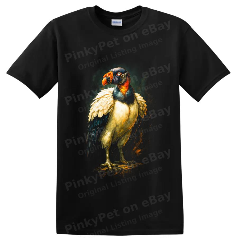 King Vulture Bird T Shirt Colorful Wildlife Art Nature Lover Graphic Design Tee