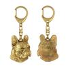 French Bulldog, Frenchie I - Gilded Key Ring with Dog, Handbag Decoration, Luxury Accessory by Brand