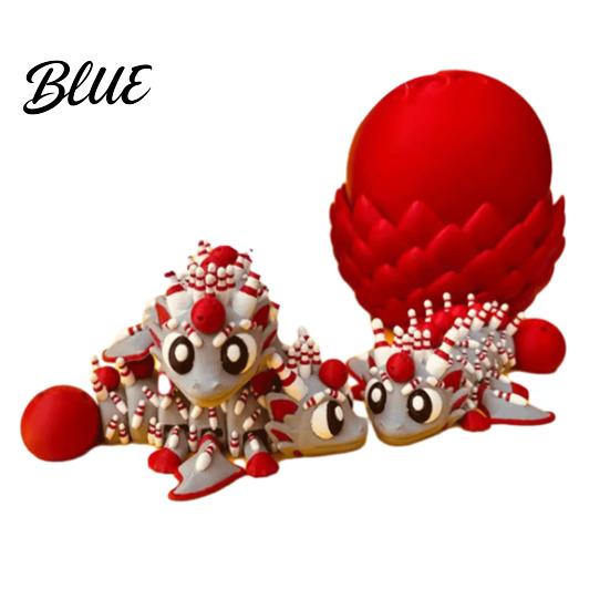 Ball Dragon Collectible 3D Printed Egg Ornament Toy with Figurine Inside Sports Inspired Fidget Toy Stress Relief Statue for Kids Adults Home Office