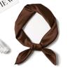 Simple Solid Color Scarf Female Imitation Silk Small Square Scarf 70Cm Basic Style With Shirt Professional Scarf Tied Hair