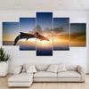 5 панелей животное прыгающий дельфин холст живопись современные постеры и принты Cuadros настенные художественные фотографии домашний декор без рамки
