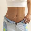 2Pcs Waist Chains Double Layer Round Pendant Jewelry Hip Hop Multilayer Belly Chains for