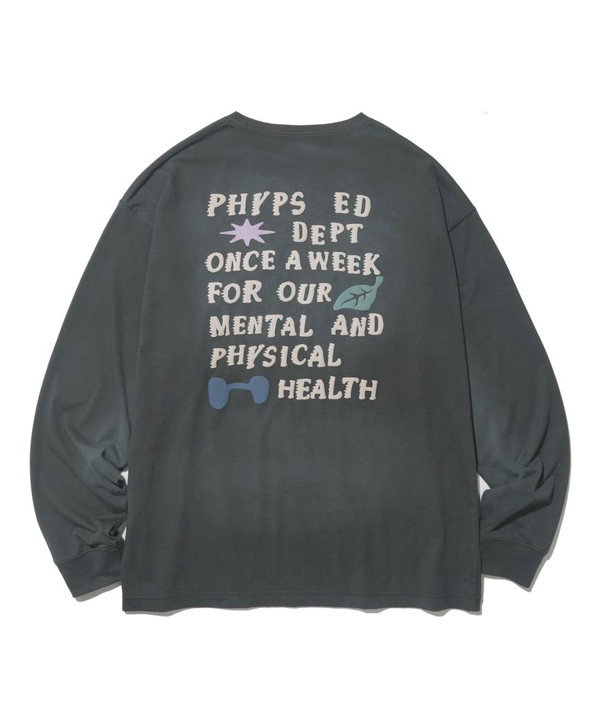 PHYSICAL DEPARTMENT [Cool Cotton] Running Class Long Sleeve_Dark Charcoal