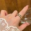 Elegant Rotating Ring Titanium Steel Vintage Zircon Spin Ring Anti-rust Finger Jewelry Daily Wear