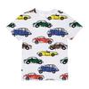 Детская одежда Футболка для мальчиков с коротким рукавом и принтом 3D-машины Детская летняя одежда Повседневная стильная одежда с круглым вырезом для девочек Топы