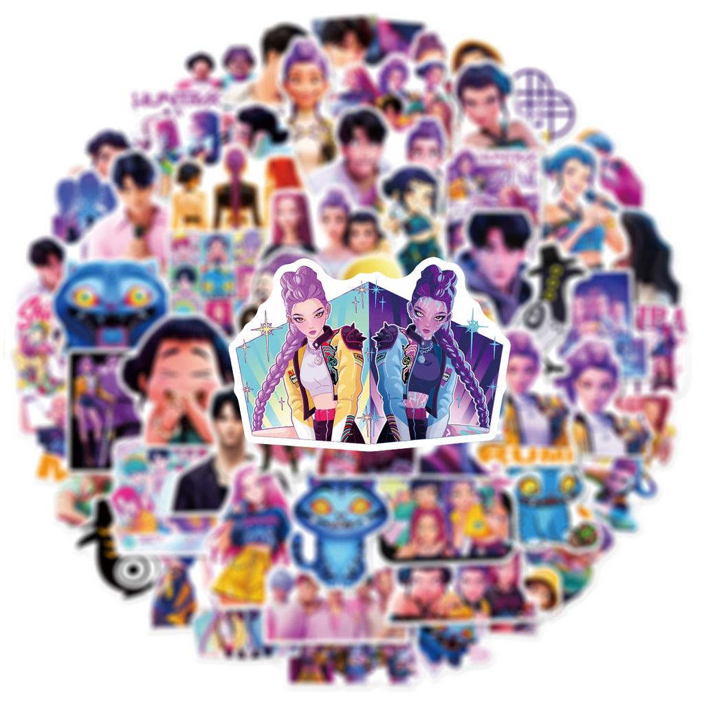 Мультфильмы K-pop Охотники на демонов Сделай сам Мультяшная наклейка Водонепроницаемое украшение Моно Скейт Блокнот Граффити Игрушка