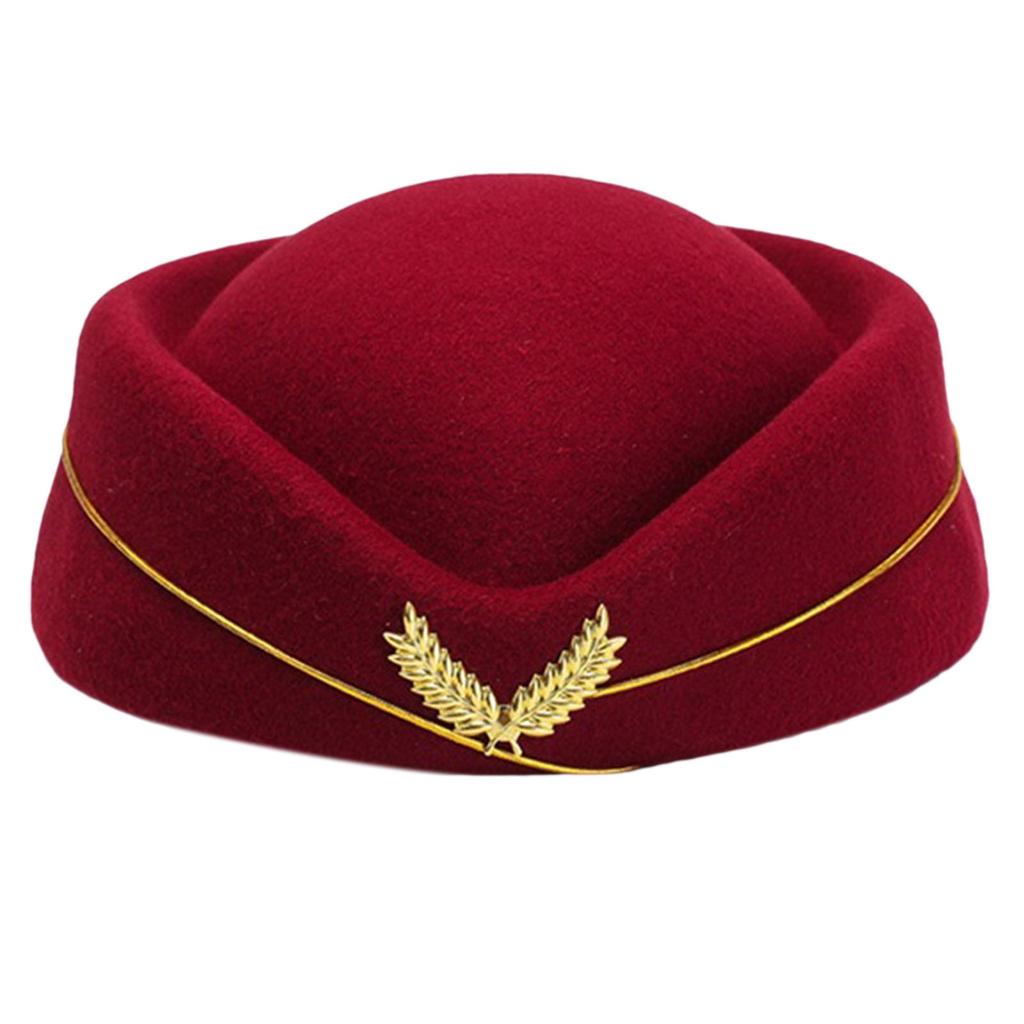 Stewardess Hat Air Hostesses Hat Beret Hat Party Favors Hats Formal Uniform Caps Accessory Women Party Cosplay