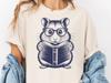 Funny Hamster Reading Shirt, Bookish Rodent TShirt, Nerdy Hamster Tee for Readers, Introvert Small Pet Lover Shirt, Hamster Gift Tee