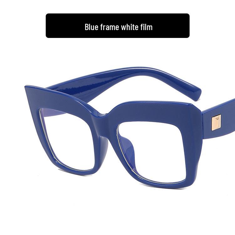 Квадратные очки «кошачий глаз» с большой оправой и заклепками – Новый европейский и американский стиль 2022 года для женщин