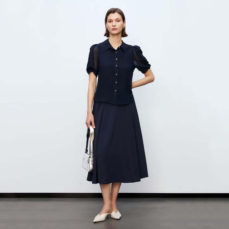 JESSIE Elegant Lantern Sleeve Short-Sleeve Blouse