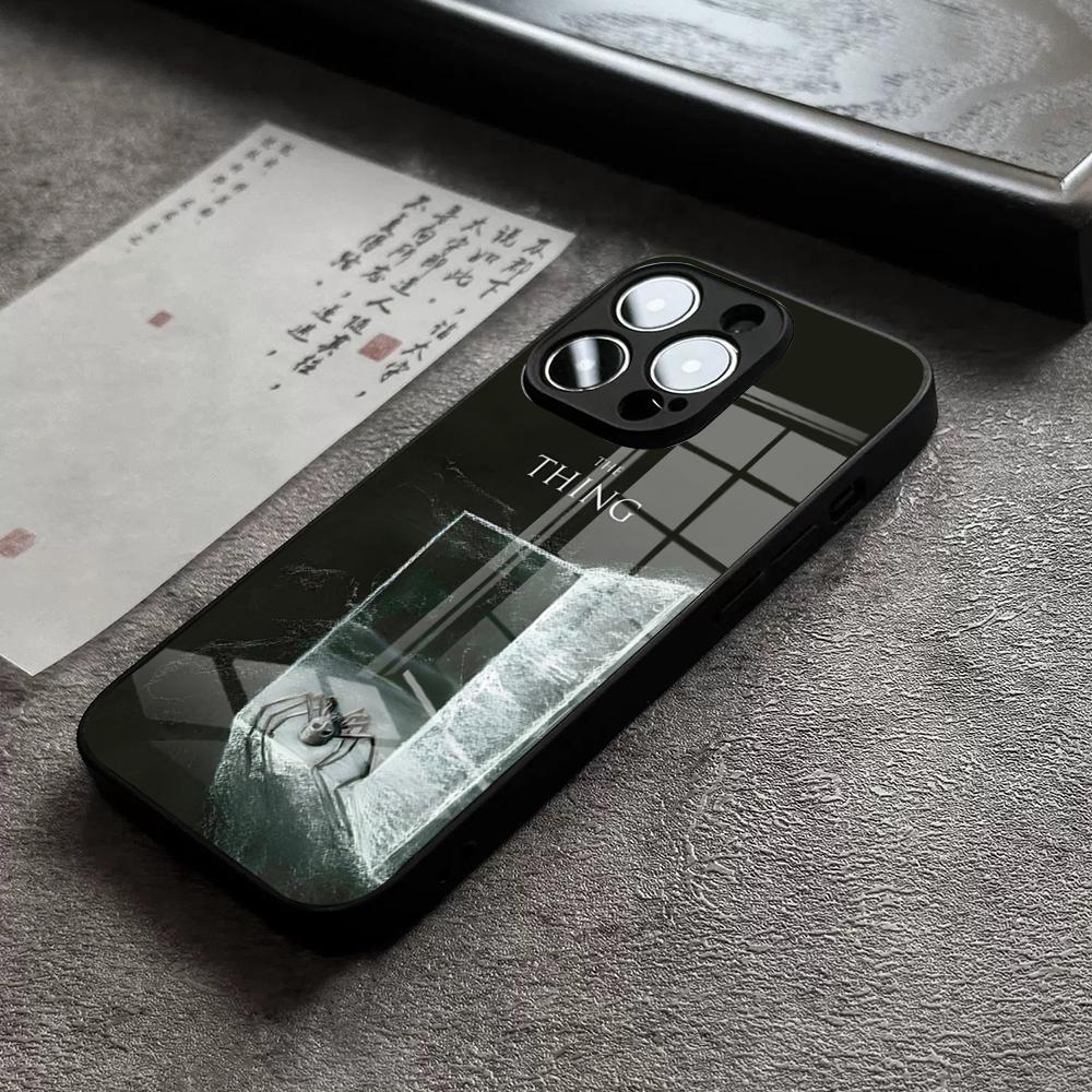 Чехол для телефона с изображением фильма «Т-вещь» для 17 Pro Max IPhone 16 Pro 15 12 11 13 Mini X XR XS 14 Plus SE Стеклянная крышка