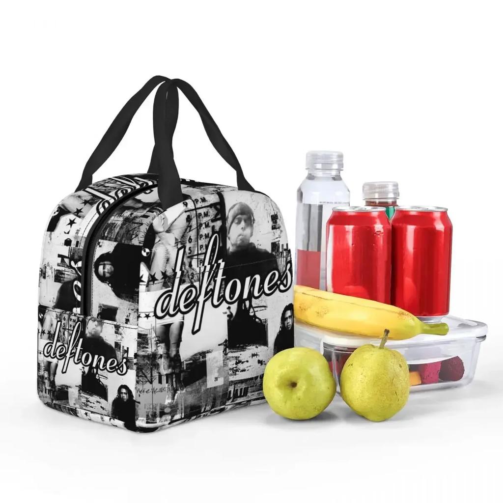 Deftones Rock Band Ohms White Pony Insulated Lunch Bag for School Cooler Thermal Food Box Tote Leakproof Lunch Boxes Container