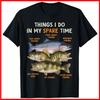 Funny Fishing Apparel, Bass Lovers Black Cotton T-Shirt S-5XL