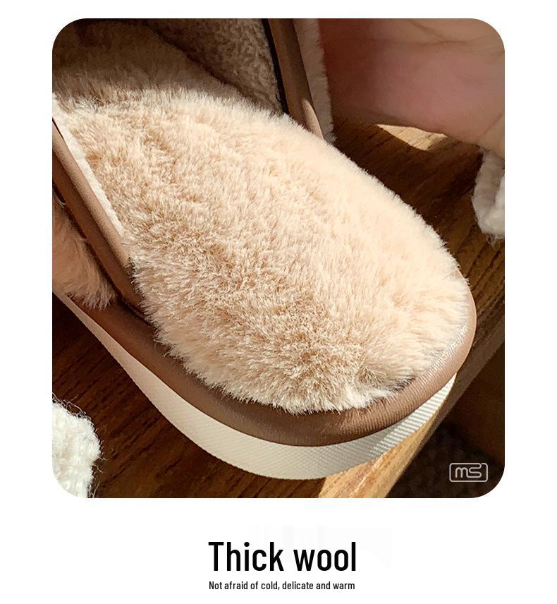 Soft Cotton Plush Winter Slippers: Warm, Non-Slip Indoor Footwear for Couples