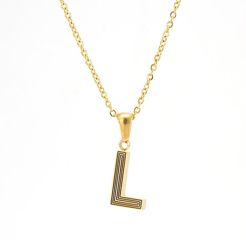 Новое ожерелье с буквой из нержавеющей стали, мужское и женское, нишевое, универсальное, легкая роскошь, цепочка из титановой стали, ювелирное изделие