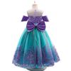 Off Shoulder Sequined Embroidery Girls Dress, Mermaid Princess Evening Holiday Party Gown