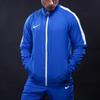 Nike Повседневная спортивная одежда Мужская Синяя С воротником-стойкой Тонкая 844330-480