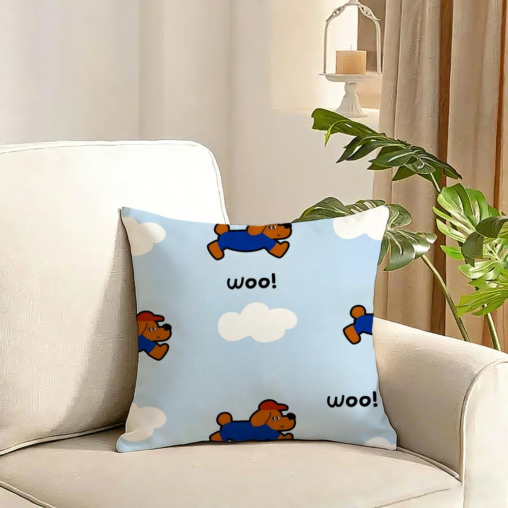 Tomato dog series Cushion Cover Reversible Plush Pillow Cover Soft Fluffy Home Decor for Sofa Bedroom