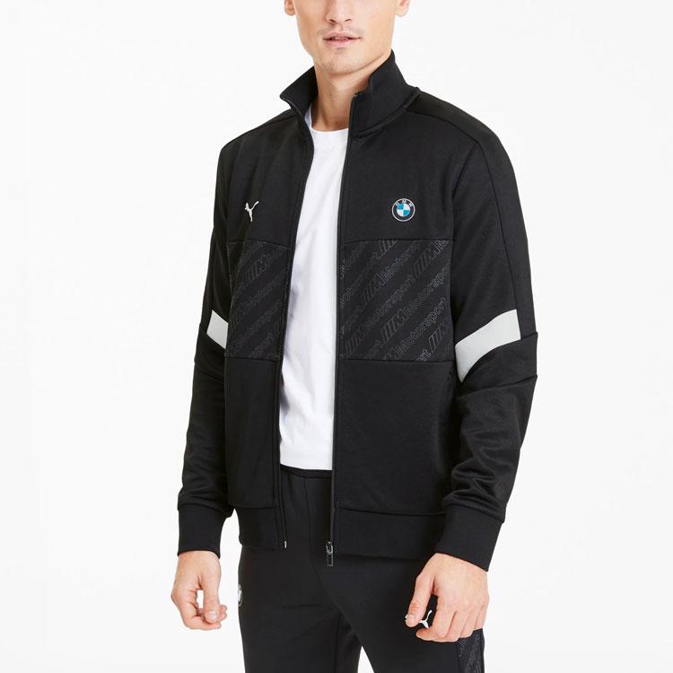 PUMA Jackets Men's Black Stand Collar Moderate Other (Unisex) Jackets 596094 01