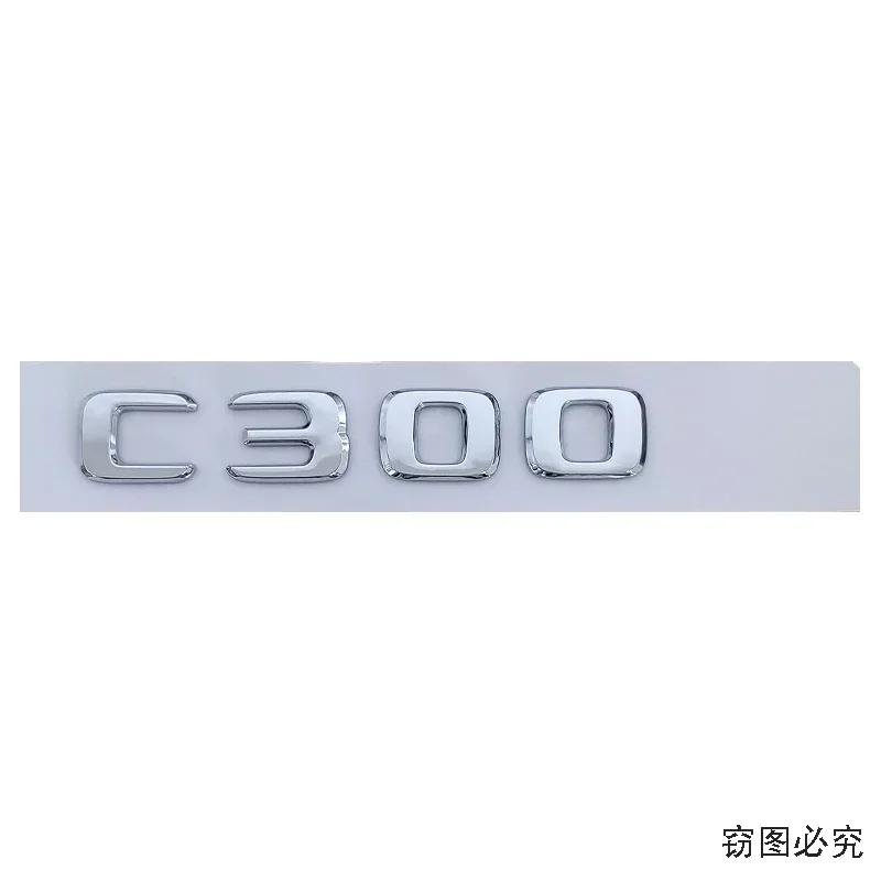 New Car Side Sticker Rear Trunk Emblem ABS Badge Decal for Mercedes Benz C200 C300 C400L Auto Body Letters Accessories BC2