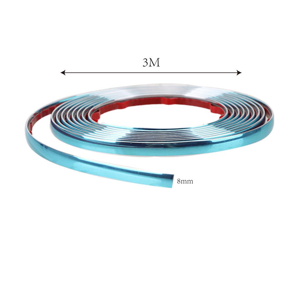 Хромированная полоса для боковой двери, зеркало заднего вида, защитная лента для бампера, молдинги, самоклеящаяся лента