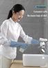 Женские прочные водонепроницаемые кухонные перчатки с бархатной подкладкой для хозяйственных работ - Утолщенные и удлиненные для зимнего мытья посуды и стирки.