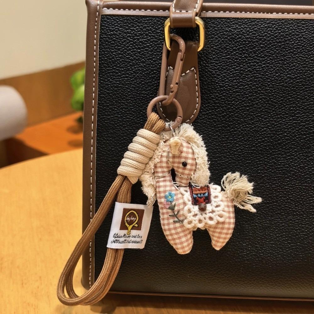 Stuffed Animal Horse Plush Keychain Cute Design Pony Pendant Horse Year Key Ring Year Of The Horse