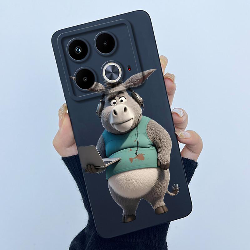 Чехол для телефона Infinix Note 40 Pro Plus 40X 4G 5G, милый мультяшный цветок, защитный, жидкий силикон, мягкая задняя крышка, ультратонкий корпус