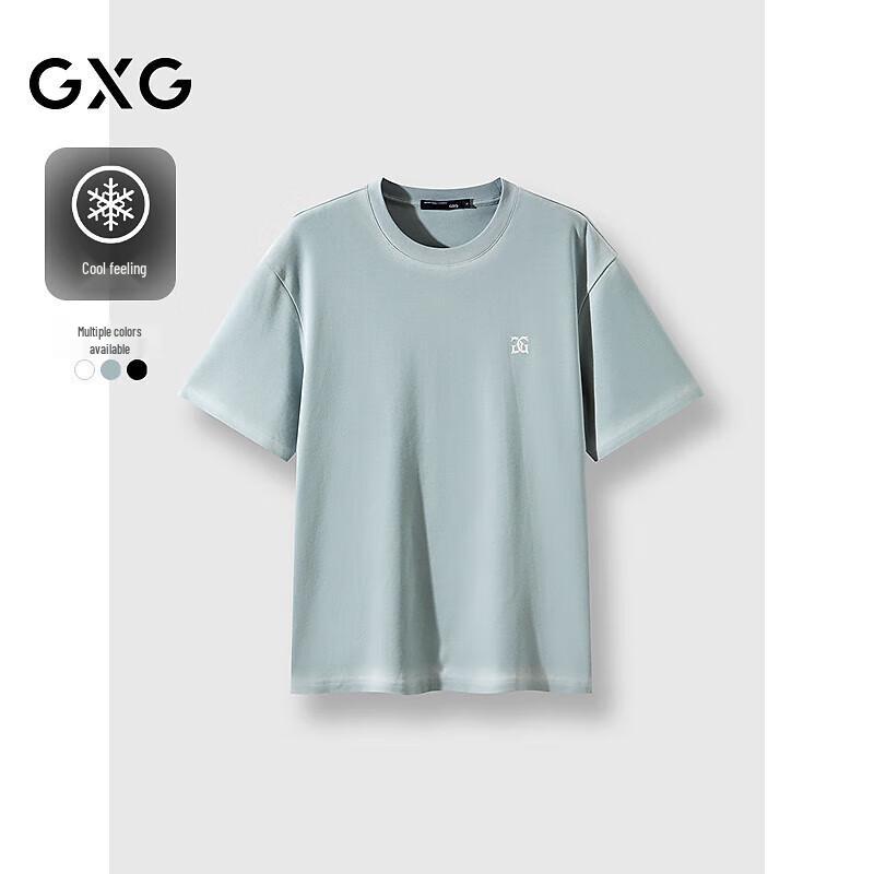 Мужская классическая вышитая футболка GXG с эффектом потертости